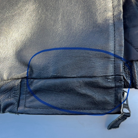 croft & barrow Black Leather Jacket Men’s Large - Picture 8 of 12